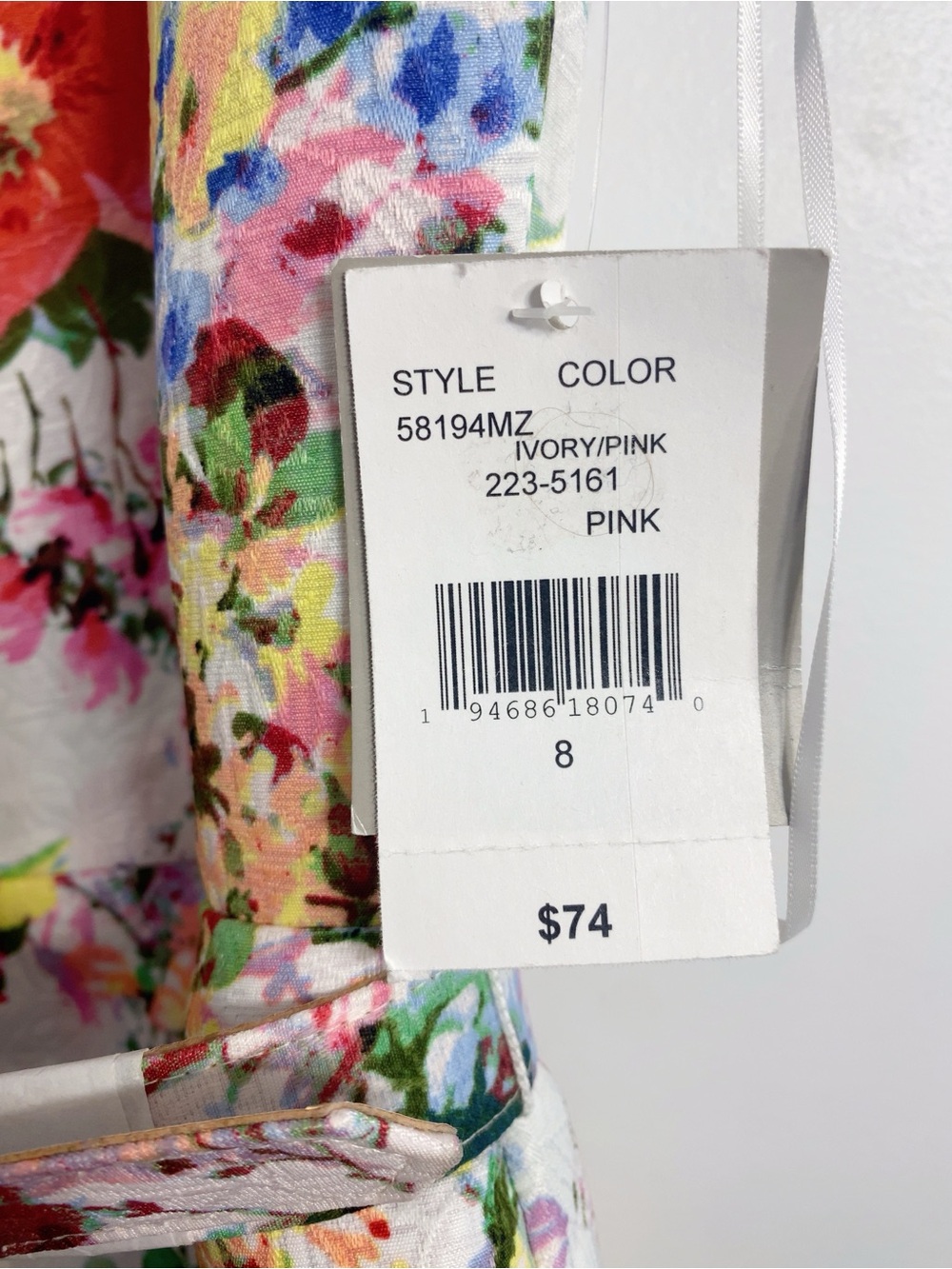 Floral Print Sleeveless Fit-and-Flare Kids Dress - White with Multicolor Flowers - Picture 5 of 6
